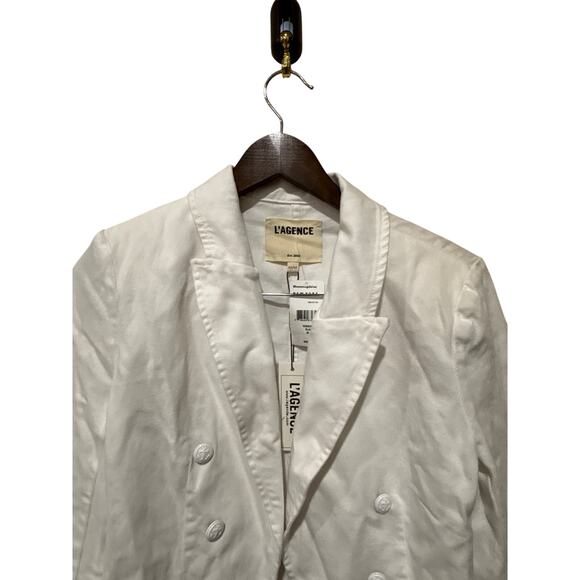 L'Agence Wayne Crop Double Breasted Jacket Size Medium - Picture 6 of 8
